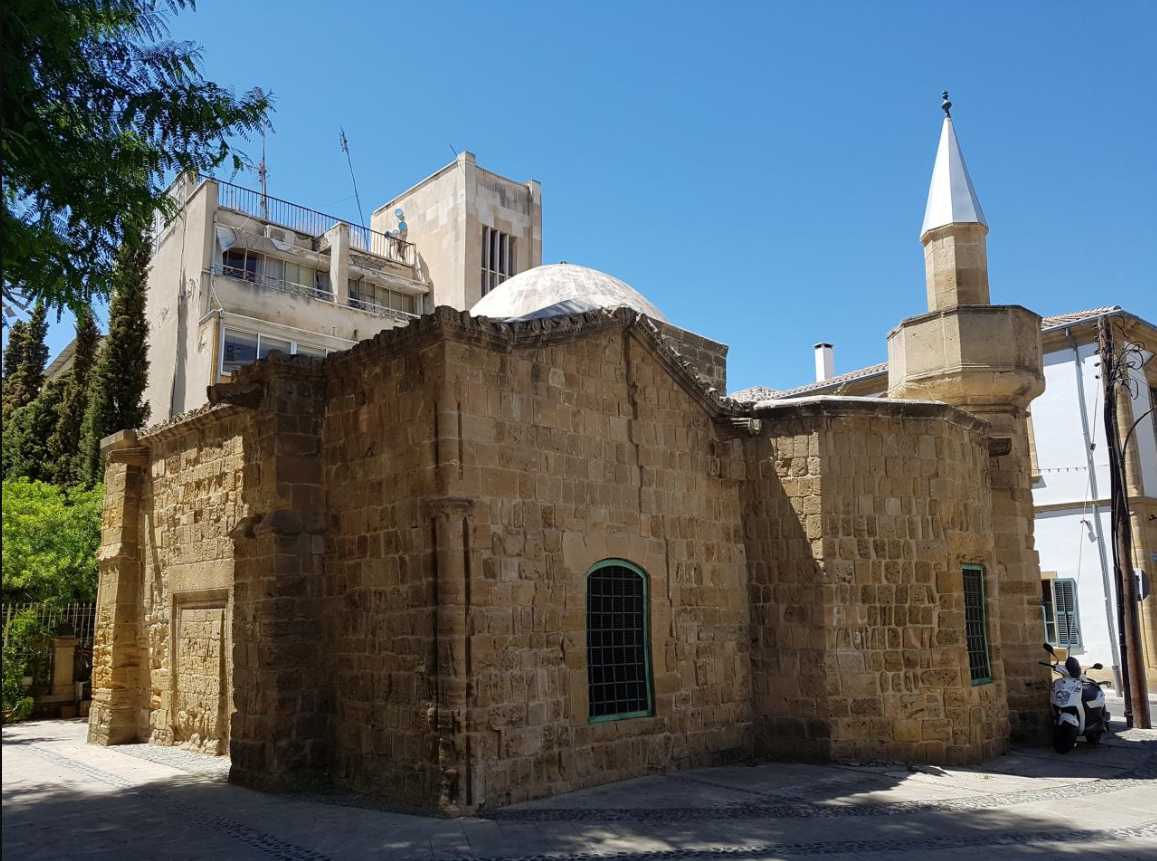 Architectural detail of Arablar Mosque showing Gothic and Byzantine features